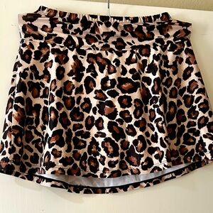 Leopard Print Women's Swim Skirt